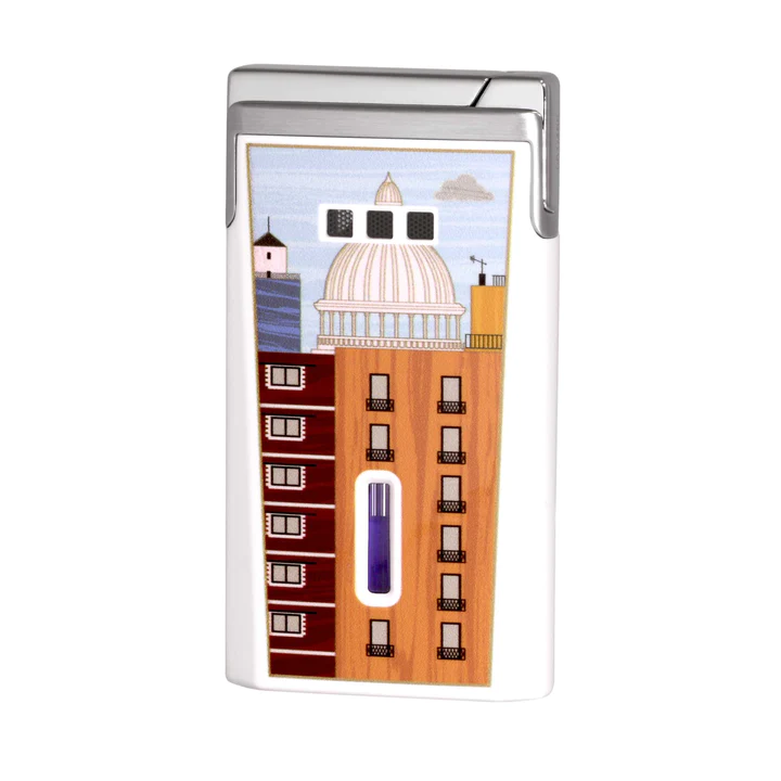 Elie Bleu J Casa Cubana Jet Flame Lighter White