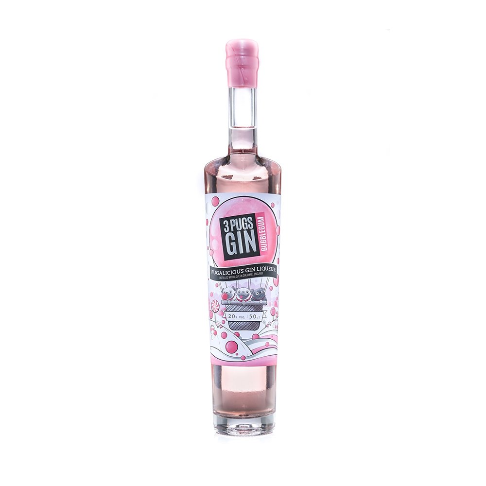 3 Pugs Bubblegum Gin Liqueur - 50cl 20%