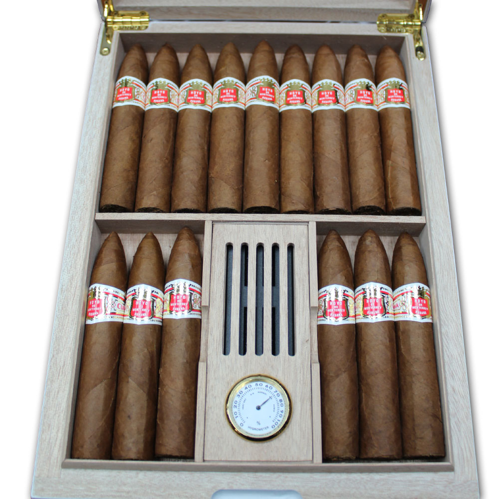 Hoyo. Сигары Hoyo de Monterrey. Хойо де Монтерей сигары. Hoyo de Monterrey petit Belicosos - 2017 (tr) spb-s-n-n-n-15. Набор кубинских сигар.