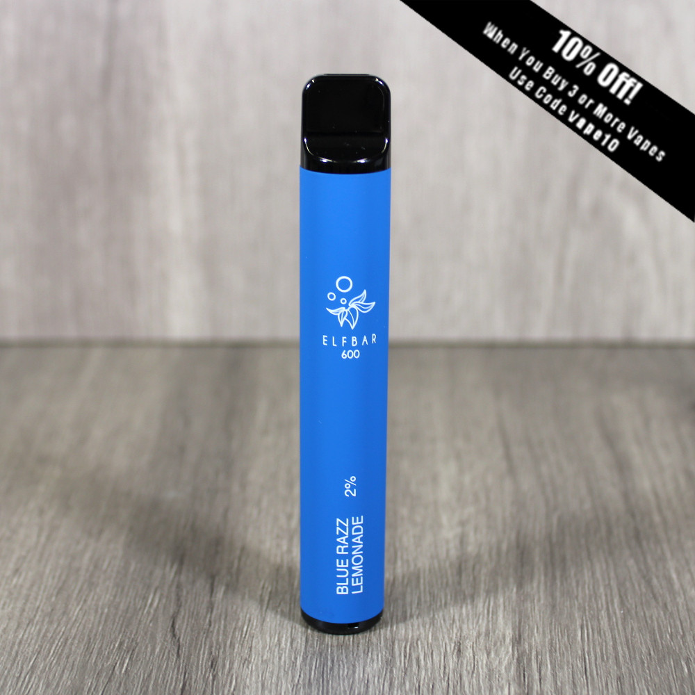 Elf Bar 600 Disposable Vape Bar Blue Razz Lemonade 8604