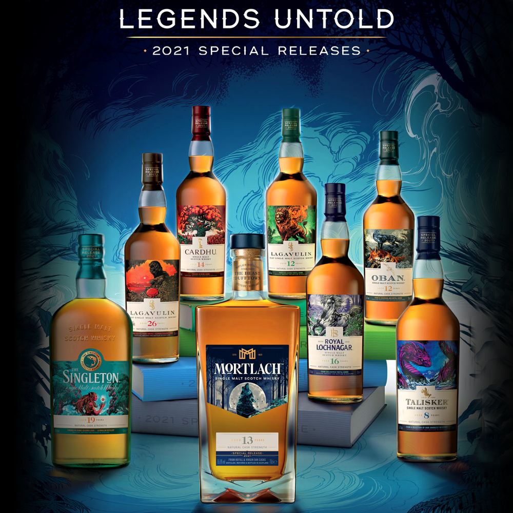 Diageo 2021 Special Releases Legends Untold Full Set - 8x70cl