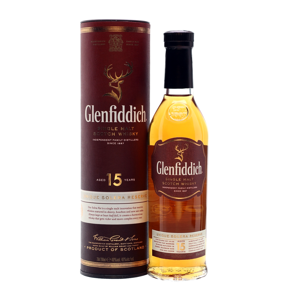 Glenfiddich 15 Year Old Single Malt Scotch Whisky cl 40