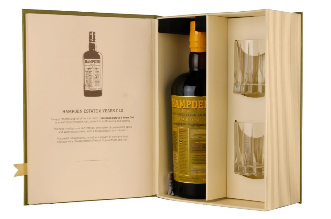 Hampden Estate 8 Year Old Bottle & Glass Pack