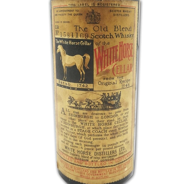 1950's White Horse Cellar Scotch Wooden Whisky Crate